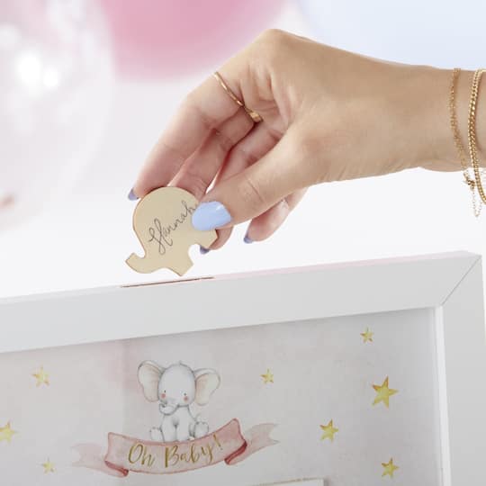Kate Aspen® Pink Elephant Baby Shower Guest Book Alternative